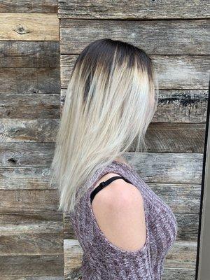 Blond with shadow ombré