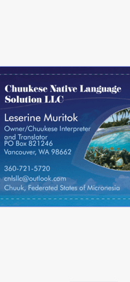 Chuukese Native Language Solution