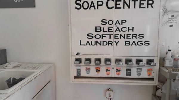 They have a soap machine.