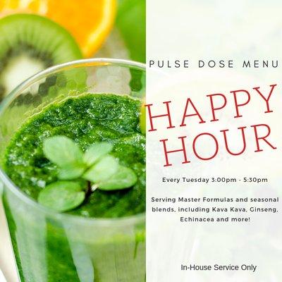 Stop by for our Happy Hour