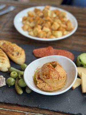 Shareable plate and Papas Bravas