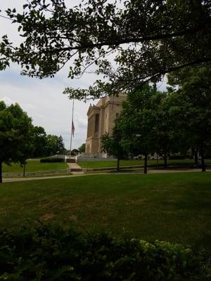 Notice the flag at half staff. Such sad times for our country