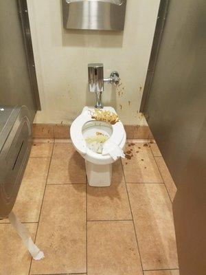 Tell the manager about this bathroom and she didn't care. This is why I never will shop at this Walmart again.