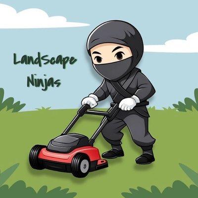 Ninja cutting grass