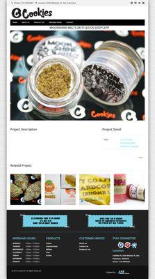 Product Page design for Weed Dispensary Store