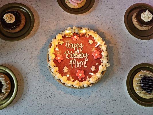 Strawberry White Chocolate Cookie Cake