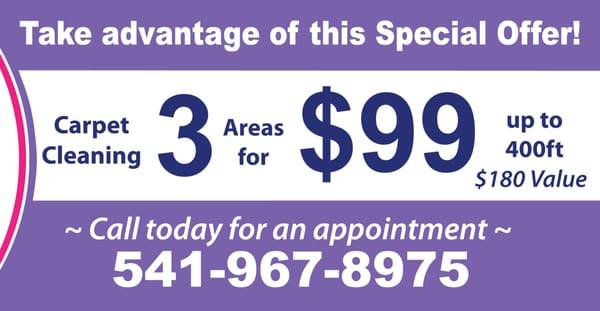 Carpet Cleaning Special!