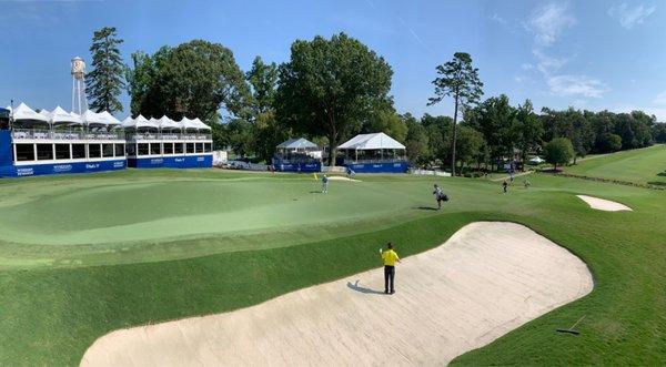 18th green luxury skybox, Wyndham Championshop