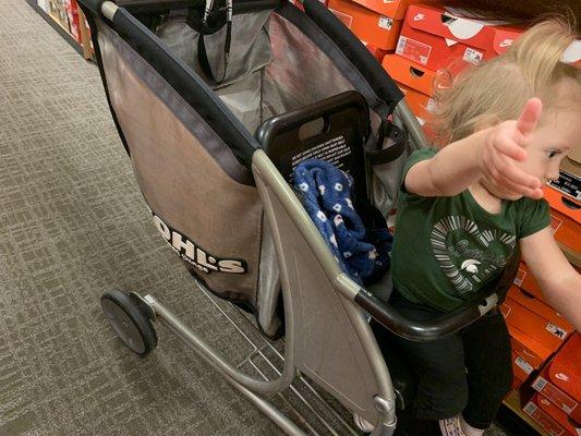 They had 1 stroller basket. Heaven forbid another mom come in and need one. Or have 2 small children. Kohl's do better- please.