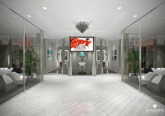 Entry to the Las Sendas Salon & Spa where the Bevelry Salon is located.