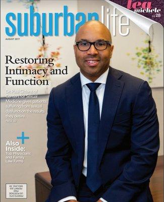 Dr. Gittens on the cover of Suburban Life magazine