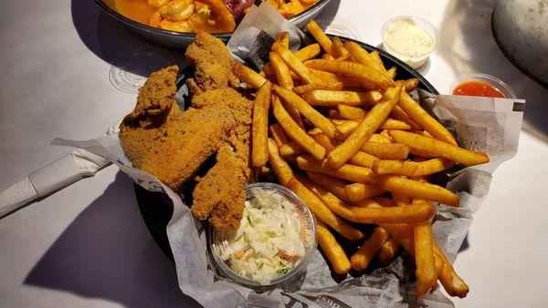 Fried Tilapia lunch plate