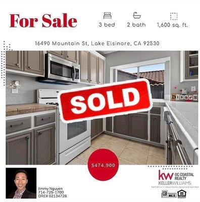 Sold in Lake Elsinore, CA