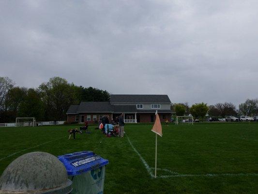 Clubhouse with snacks and bathrooms.