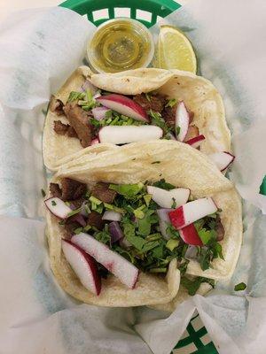 Top: Al Pastor. Bottom: Lengua.