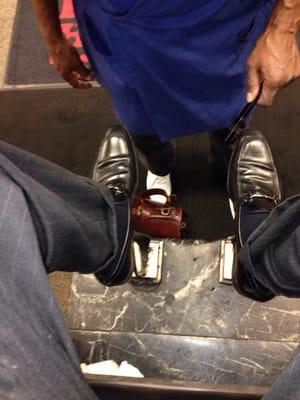 You have to go to the big meeting with your shoes shined.