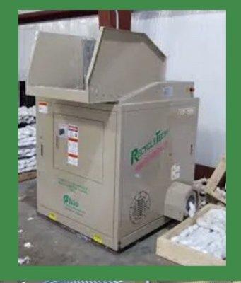 Styrofoam recycling machine