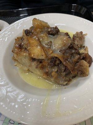 Wow!  Pecan pie bread pudding with vanilla bean sauce!  Delicious!