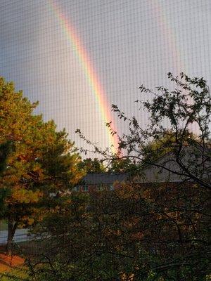 A double rainbow over Calumet townhouses amazing