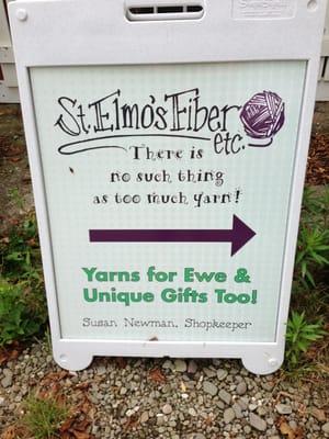 Saint Elmo's Fiber at the Yarn Cottage