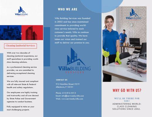 A brief introduction to Villa's cleaning business.