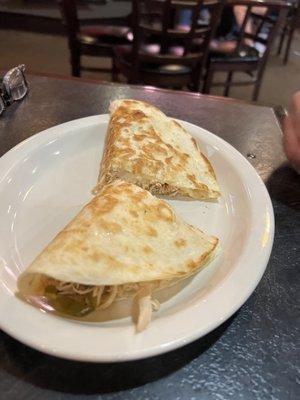 Chicken quesadilla a la carte