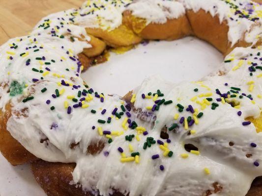 Delicious traditional king cake