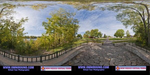 Scenic overlook at a state park panorama converted from a 360 virtual tour.