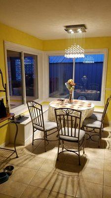 Dining Room Remodel with custom storage benches - after