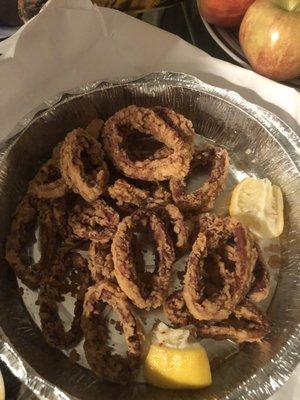 This is the disgusting calamari i was delivered