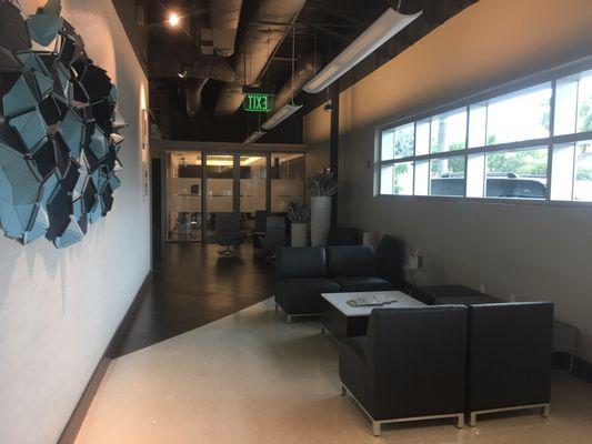 Waiting area seating in the relaxed FBO