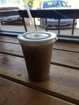 Soy vanilla iced latte (yum!)