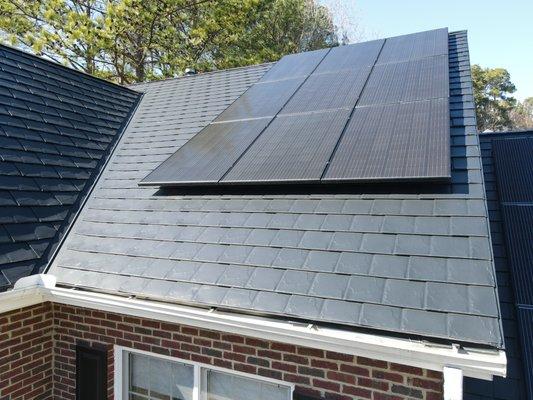 metal shingles with solar