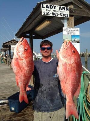 Chris with two sow snappers :)