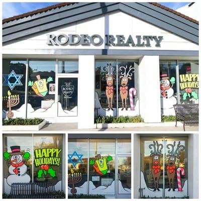 Rodeo Realty Holiday windows