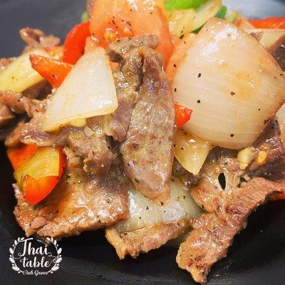 Black Pepper Steak ~ Suateéd