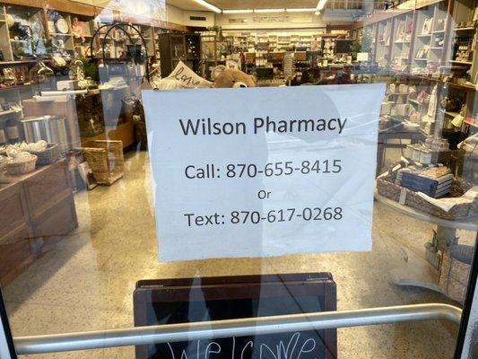 telephone numbers for pharmacy