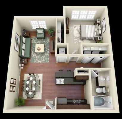 A1- 1 BDRM/1 BTH 749 SQ FT.