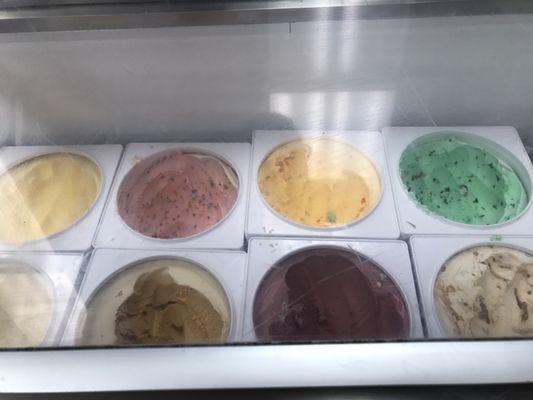 A variety of ice cream