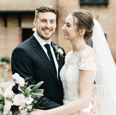 Melanie and her groom