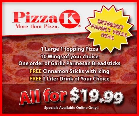 PizzaK Internet Family Meal Deal Jun 09