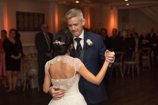 Such a beautiful Bride and groom so in love! We are so in love with the bride's hair done by Bridget Buscemi!