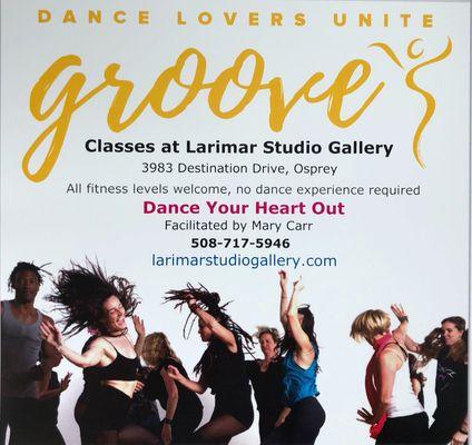 GROOVE is a delicious new group dance experience ... without the stress of following the leader... Dance it YOUR WAY!