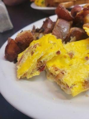 Bacon and cheese omelet