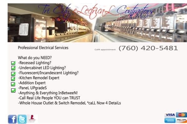 Whole Home Electrical Makeovers Starting @ $199.99