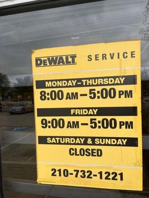 Store Hours.