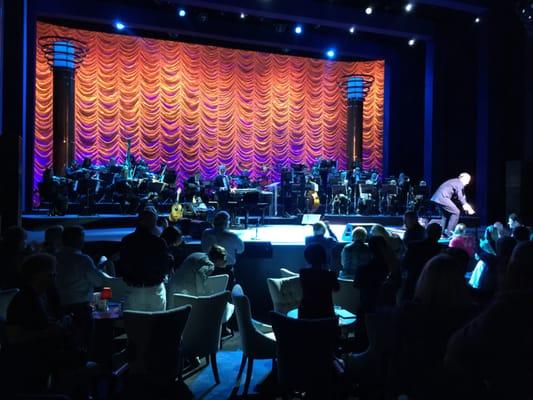 Shaking hand with audience members after the show.