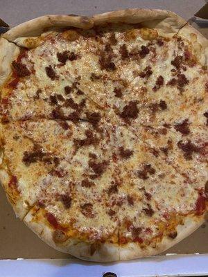 Bacon Pizza with sprinkles of bacon