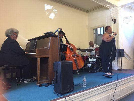 Rhonda Benin supported by Tammy Lynne Hall-Hawkins on piano, Jeff Chambers on bass and Leon Joyce Jr. on drums