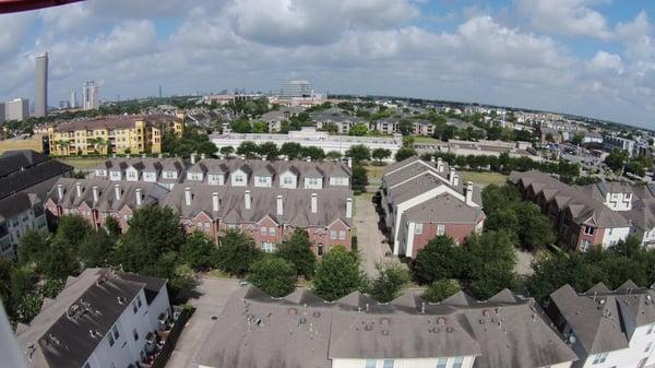 Roof inspection with added scenery